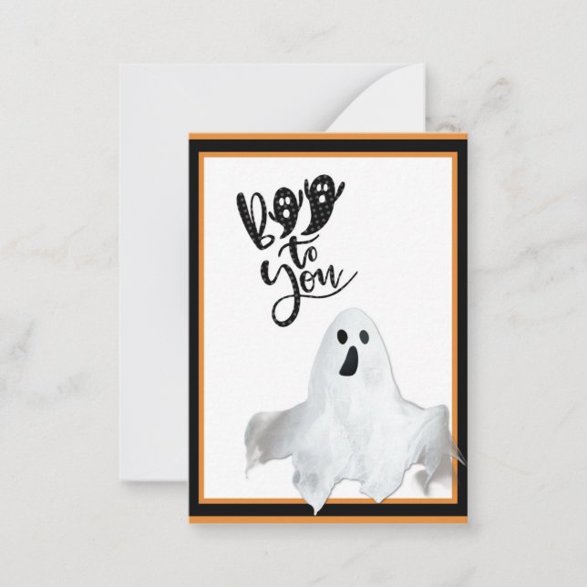 Niedlich Kids Halloween Boo to You Ghost Mitteilungskarte (Vorderseite)