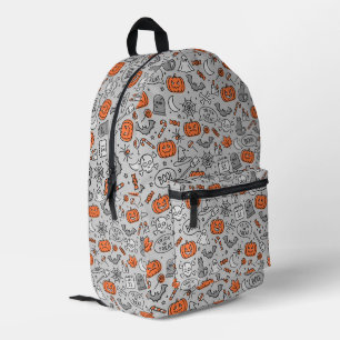 Niedlich Kids Halloween Doodle-Muster Bedruckter Rucksack