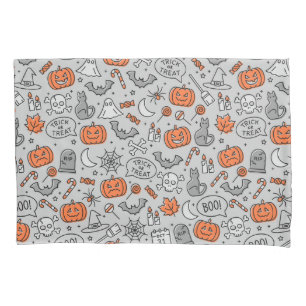 Niedlich Kids Halloween Doodle-Muster Kissenbezug