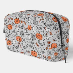 Niedlich Kids Halloween Doodle-Muster Waschbeutel