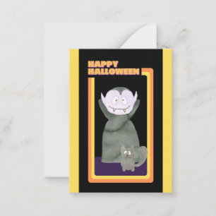 Niedlich Kids Halloween Dracula Vampire Mitteilungskarte