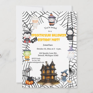 Niedlich Kids Halloween Einladung