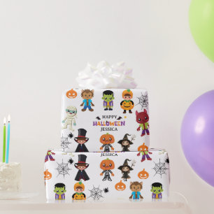 Niedlich Kids Halloween Kostüm Party Geschenkpapier