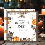 Niedlich Kids Halloween-Party Einladung<br><div class="desc">Diese bezaubernde Einladung enthält eine niedliche Fledermaus,  Katze,  Geist,  Hexen Hut,  Spinne und Jack o'lantern. Die Worte "Halloween-Party" sind in einem lustigen und festlichen Schriftart geschrieben. Es ist der perfekte Weg,  die Freunde Ihrer Kinder zu einem leckeren Halloween-Party einzuladen.</div>