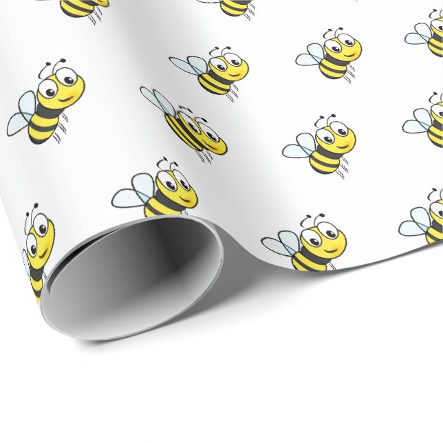 Niedlich Kids Honey Bee Theme Wrap Wrapping Paper Geschenkpapier (Rolleneckpunkt)