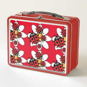 Niedlich Kids Ladybird Family Metall Brotdose