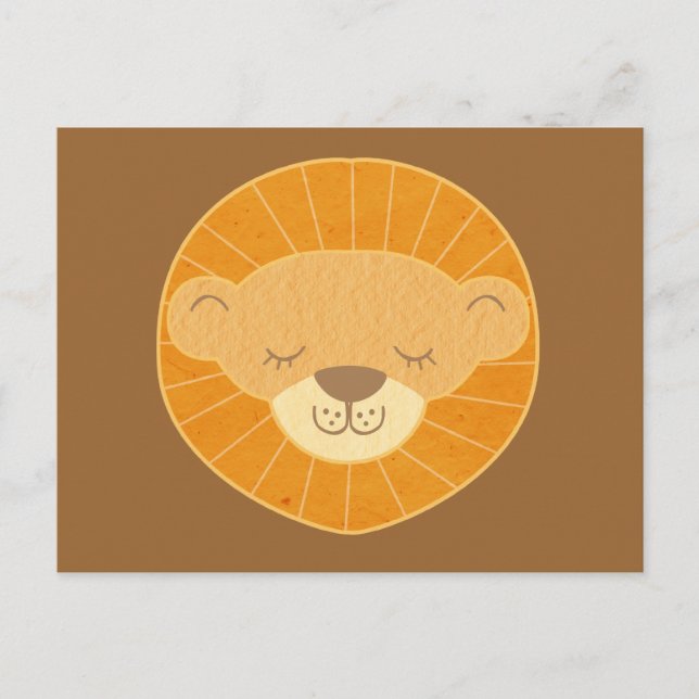 Niedlich Kids Lion Head Postkarte (Vorderseite)