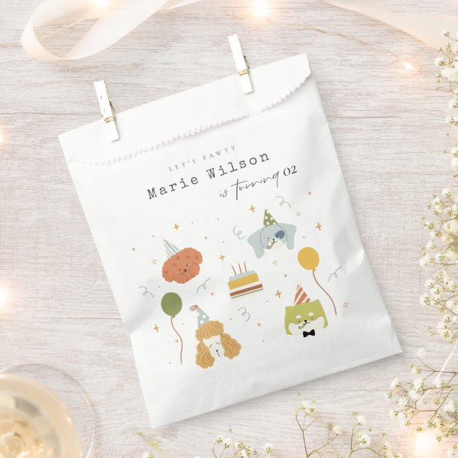 Niedlich Kids Party Welpen Hunde jeden Alters Gebu Geschenktütchen (Ausgeschnitten)