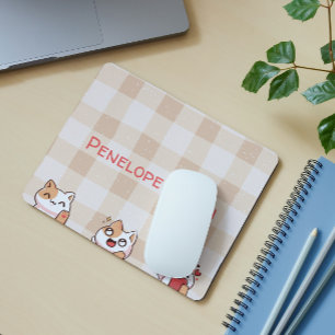 Niedlich Kids Personalizable Name Manga Cartoon Ca Mousepad