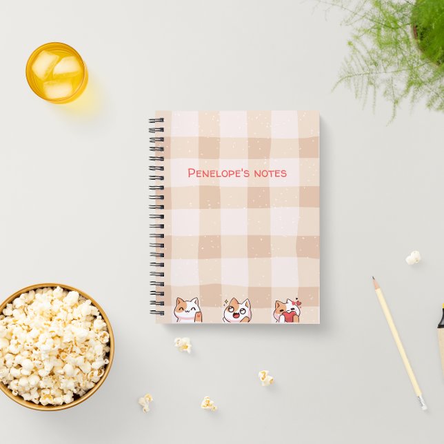 Niedlich Kids Personalizable Name Manga Cartoon Ca Notizbuch (Von Creator hochgeladen)