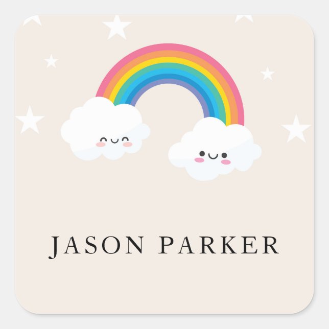 Niedlich Kids Rainbow Stickers (Vorderseite)