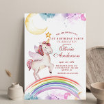 Niedlich Kids Rainbow Unicorn Girly Birthday Party Einladung<br><div class="desc">Die Einladung zum Geburtstag eines zauberhaften Kindes Template ist perfekt für stilvolles Party in sanften Pastellfarben. Elegant-minimalistisch-themed laden Sie ein,  mit Spaß und einfachen Designelementen,  eleganter Kalligraphie und modernen Schriftart. Geburtstage sind besondere Tage,  und diese Einladung kann dazu beitragen,  ein unvergessliches für Freunde zu machen.</div>