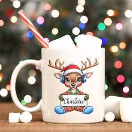 Niedlich Kids Rentier Weihnachtsfeier Tasse