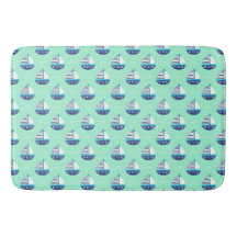 Niedlich Kids Sailboat Pattern Meeresgrün