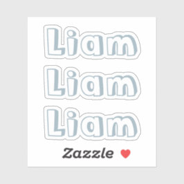 Niedlich Kids Slate Blue Name Aufkleber