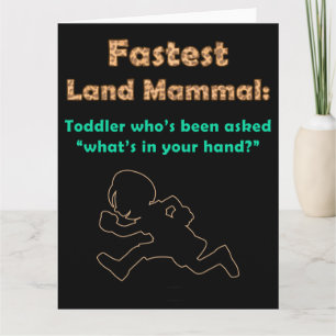 Niedlich Kids Spaß: Der schnellste Land Mammal Kle Karte