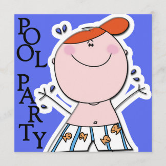 Niedlich Kids Summer Pool Party Geburtstag schwimm Einladung