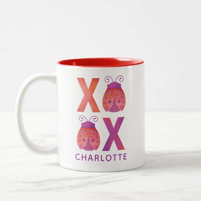Niedlich Kids Valentinstag Kaffee Tasse (Links)