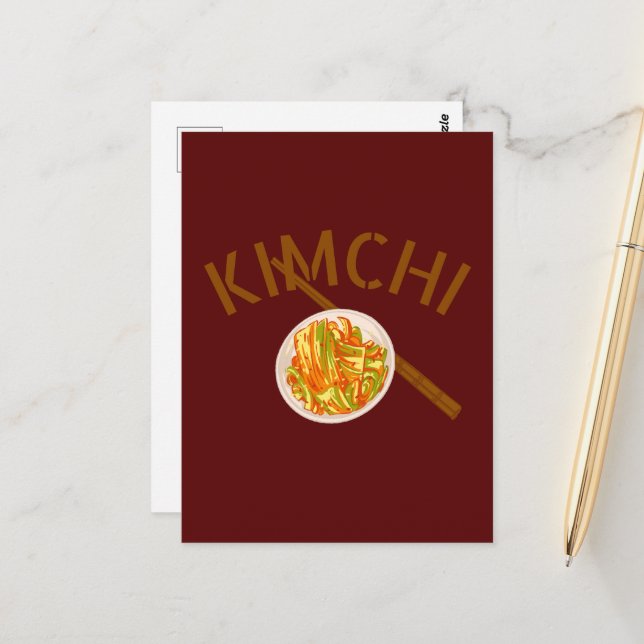 niedlich Kimchi Postkarte (Vorderseite/Rückseite Beispiel)