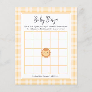 Niedlich King of The Jungle Boy Baby Shower Bingo