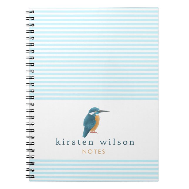 Niedlich Kingfisher - Personalisiertes Notebook Notizblock (Vorderseite)