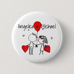 Niedlich, Kiss, Hochzeit Button