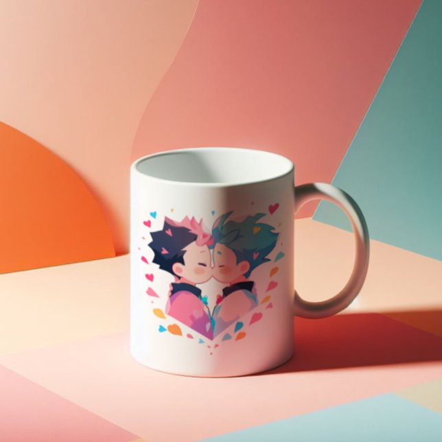 Niedlich Kissing Anime Boys Kaffeetasse (Von Creator hochgeladen)