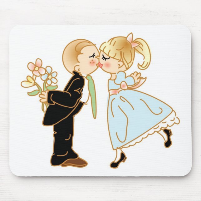 Niedlich Kissing Couple Mousepad (Vorne)
