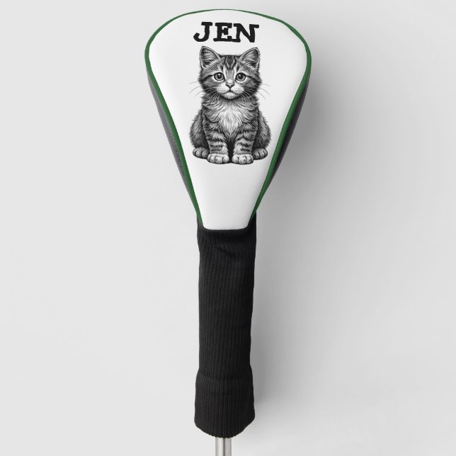 NIEDLICH KITTEN CAT ART CUSTOM Golf Head Cover Headcover (Vorderseite)