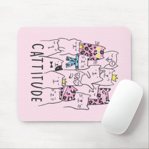 Niedlich Kitten Cattitude Cat Lovers Gift Mousepad