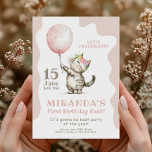 Niedlich Kitten Erster Geburtstag Bash.