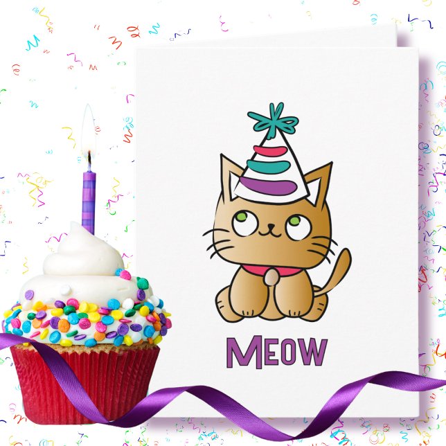 Niedlich Kitten Funny Sweet Cat Cartoon Geburtstag Karte (Von Creator hochgeladen)