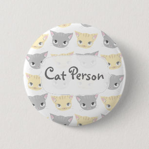 Niedlich-Kitten-Gesichtsmuster Button