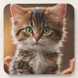 Niedlich Kitten Getränkeuntersetzer