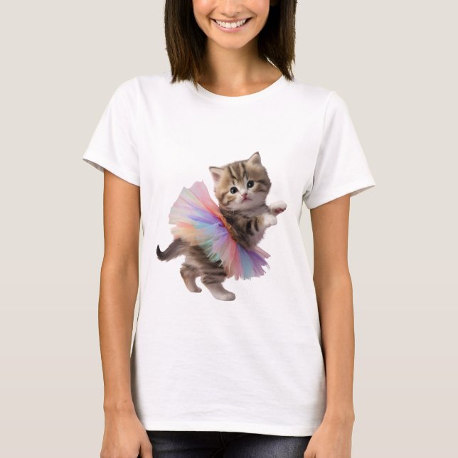 Niedlich Kitten Graphic T - Shirt (Vorderseite)