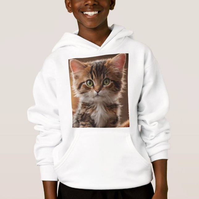 Niedlich Kitten Hoodie (Vorderseite)