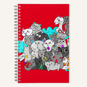 Niedlich Kitten Mashup Notizbuch