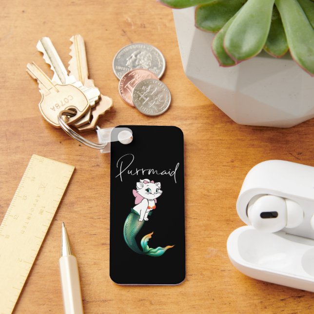 Niedlich Kitten Purrmaid - Fun Mermaid Cat Design Schlüsselanhänger (Schreibtisch)