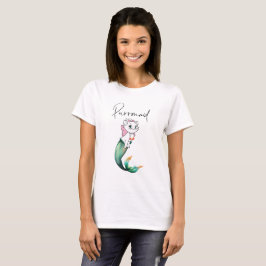 Niedlich Kitten Purrmaid - Fun Mermaid Cat Design T-Shirt