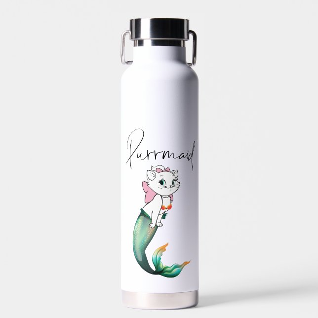 Niedlich Kitten Purrmaid - Fun Mermaid Cat Design Trinkflasche (Vorne)