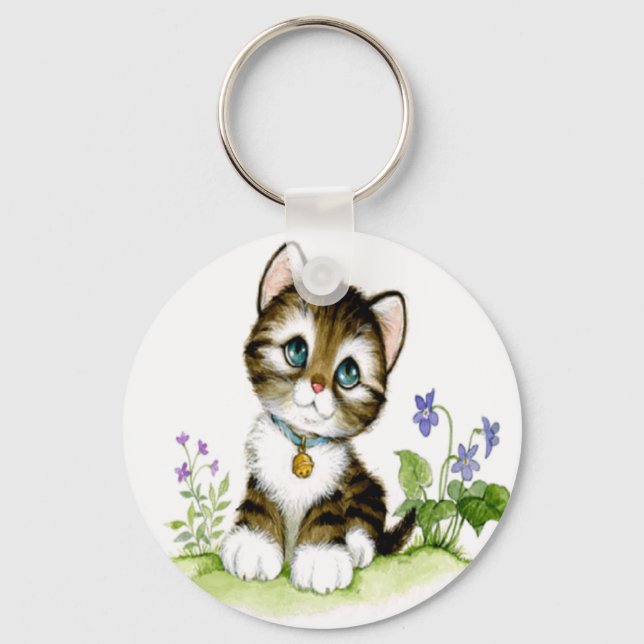 Niedlich Kitten Schlüsselanhänger (Vorderseite)