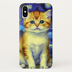 Niedlich Kitten Starry Night Van Gogh Case-Mate iPhone Hülle