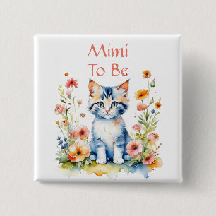 Niedlich Kitten stellte Mimi zur Babydusche Button