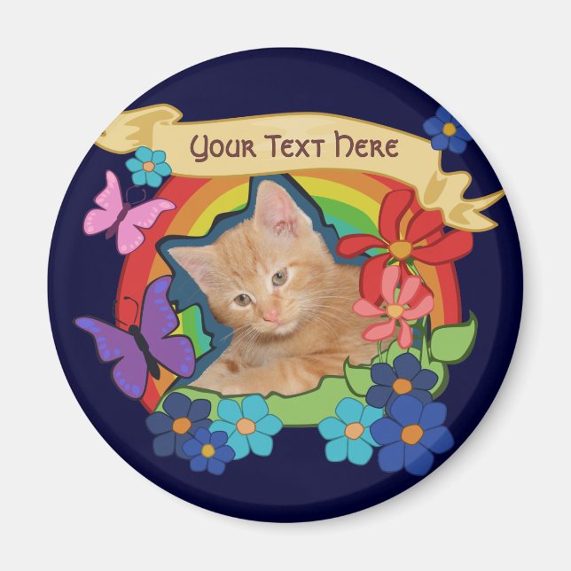Niedlich Kitten und Scrolls Magnet (Vorne)