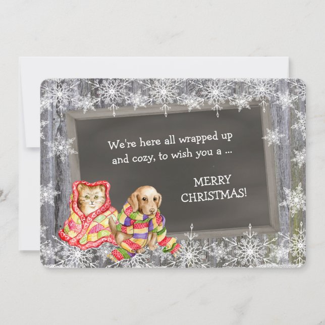 Niedlich Kitten und Welpenfotos Weihnachten (Vorderseite)