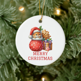 Niedlich Kitten Weihnachten Keramik Ornament