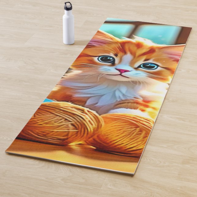 Niedlich Kitten Yarn Yogamatte (Beispiel)