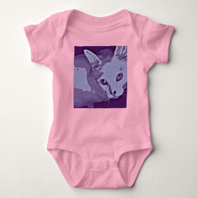 Niedlich Kitty Baby Crawler Strampler (Vorderseite)