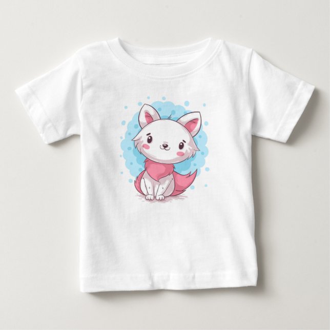 Niedlich Kitty Baby T-shirt (Vorderseite)