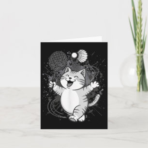 Niedlich Kitty Badminton Player Shuttle Karte